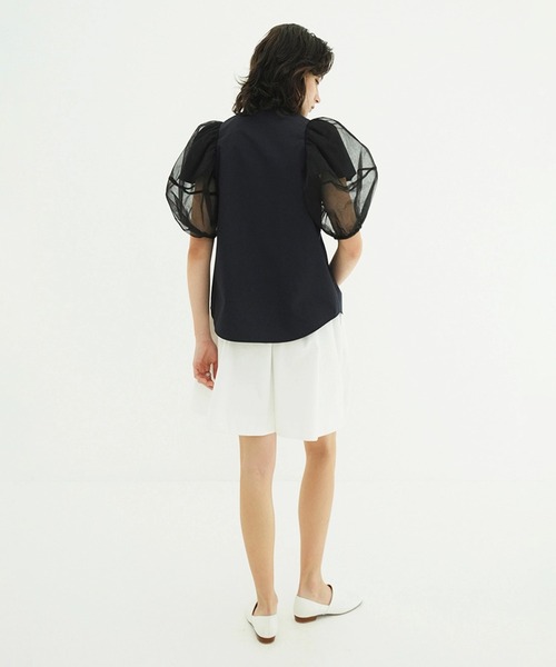 CLANE（クラネ）の「TULLE LAYERED SLEEVE SHIRTS（シャツ/ブラウス・レディース・ホワイト・1/2）」の15枚目の写真