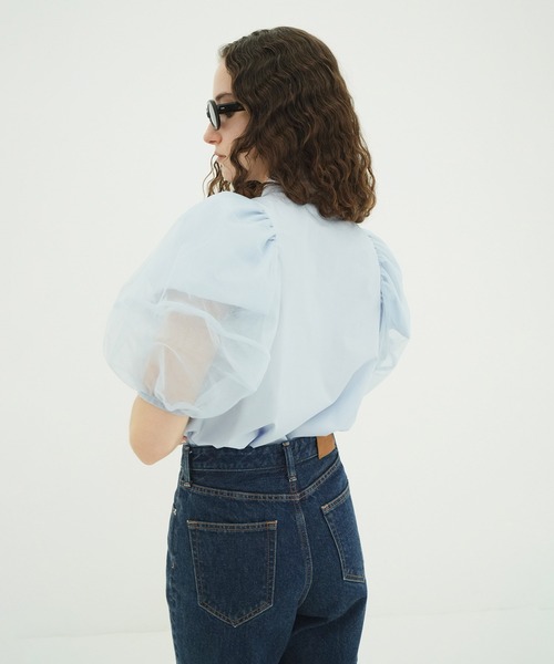 CLANE（クラネ）の「TULLE LAYERED SLEEVE SHIRTS（シャツ/ブラウス・レディース・ホワイト・1/2）」の18枚目の写真