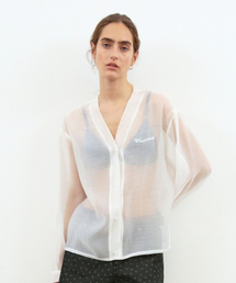 MUARMUS（ムアルムス）の「Sheer Trace Cardigan [Ivory]（カーディガン/ボレロ）」