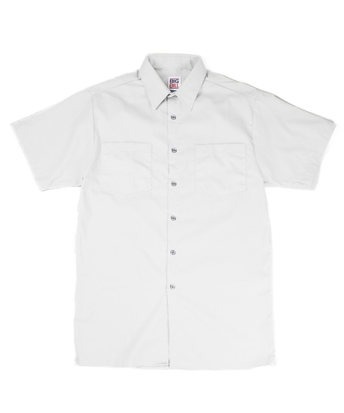 BIG BILL(ビッグビル)の「【T18】【BIGBILL/ビッグビル】POPLIN S/S INDUSTRIAL WORK SHIRTS(シャツ/ブラウス・メンズ・サックスブルー/タン/ミント/グレー/ネイビー・LARGE/MEDIUM)」の2枚目の写真