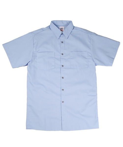 BIG BILL(ビッグビル)の「【T18】【BIGBILL/ビッグビル】POPLIN S/S INDUSTRIAL WORK SHIRTS(シャツ/ブラウス・メンズ・サックスブルー/タン/ミント/グレー/ネイビー・LARGE/MEDIUM)」の1枚目の写真