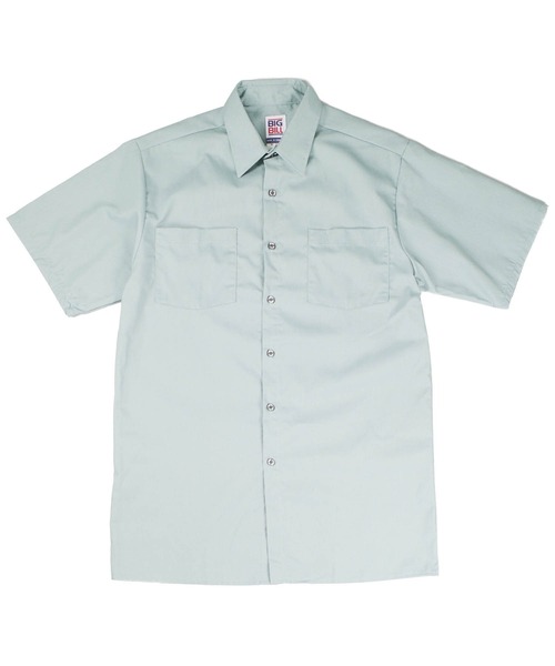 BIG BILL(ビッグビル)の「【T18】【BIGBILL/ビッグビル】POPLIN S/S INDUSTRIAL WORK SHIRTS(シャツ/ブラウス・メンズ・サックスブルー/タン/ミント/グレー/ネイビー・LARGE/MEDIUM)」の4枚目の写真