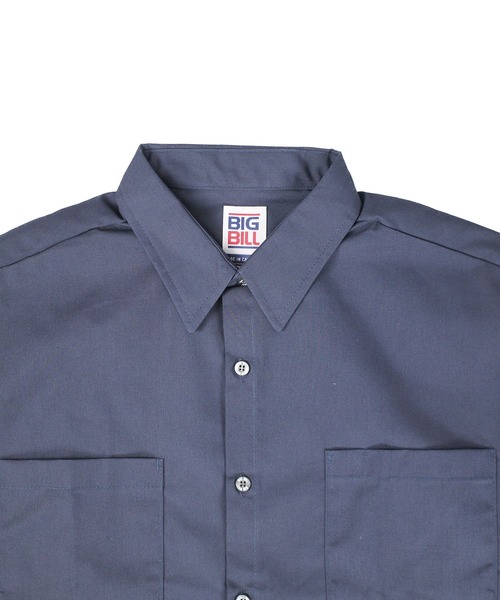 BIG BILL(ビッグビル)の「【T18】【BIGBILL/ビッグビル】POPLIN S/S INDUSTRIAL WORK SHIRTS(シャツ/ブラウス・メンズ・サックスブルー/タン/ミント/グレー/ネイビー・LARGE/MEDIUM)」の6枚目の写真