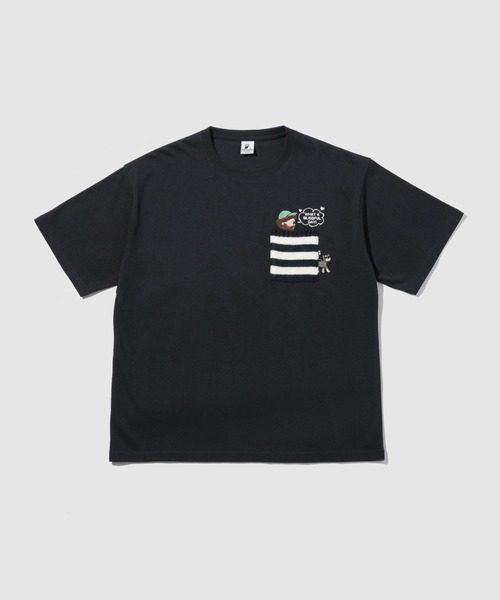 Mac-House(マックハウス)の「【オジー】刺繍 ニットボーダーポケット クルーネック 半袖Tシャツ(Tシャツ/カットソー・メンズ・ホワイト/ネイビー・M/L)」の10枚目の写真