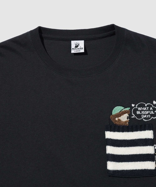 Mac-House(マックハウス)の「【オジー】刺繍 ニットボーダーポケット クルーネック 半袖Tシャツ(Tシャツ/カットソー・メンズ・ホワイト/ネイビー・M/L)」の13枚目の写真