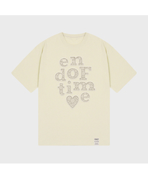 [ユニセックス]END OF TIME レース半袖Tシャツ_4カラー