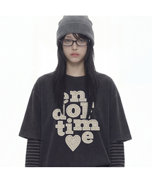 [ユニセックス]END OF TIME レース半袖Tシャツ_4カラー