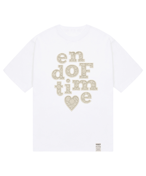 GRAVER（グレーバー）の「[ユニセックス]END OF TIME レース半袖Tシャツ_4カラー（Tシャツ/カットソー・レディース・ホワイト/サンドベージュ/ブラック/チャコールグレー・SMALL/MEDIUM/LARGE）」の6枚目の写真