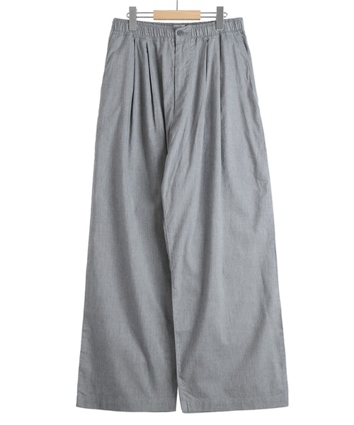 GOLD（ゴールド）の「GOLD / ゴールド：COTTON / SILK NEL 2TUCK WIDE EASY PANTS：26A-GL42617[MUS]（その他パンツ・メンズ・チャコールグレー/ヘザーグレー・M/S）」の2枚目の写真