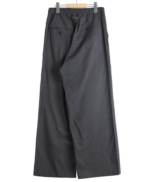 GOLD（ゴールド）の「GOLD / ゴールド：COTTON / SILK NEL 2TUCK WIDE EASY PANTS：26A-GL42617[MUS]（その他パンツ・メンズ・チャコールグレー/ヘザーグレー・M/S）」の3枚目の写真
