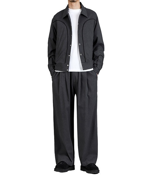GOLD（ゴールド）の「GOLD / ゴールド：COTTON / SILK NEL 2TUCK WIDE EASY PANTS：26A-GL42617[MUS]（その他パンツ・メンズ・チャコールグレー/ヘザーグレー・M/S）」の12枚目の写真