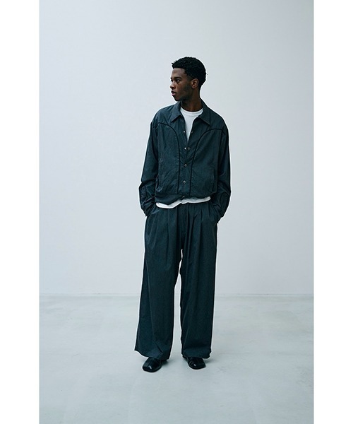 GOLD（ゴールド）の「GOLD / ゴールド：COTTON / SILK NEL 2TUCK WIDE EASY PANTS：26A-GL42617[MUS]（その他パンツ・メンズ・チャコールグレー/ヘザーグレー・M/S）」の13枚目の写真