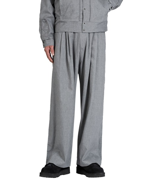 GOLD（ゴールド）の「GOLD / ゴールド：COTTON / SILK NEL 2TUCK WIDE EASY PANTS：26A-GL42617[MUS]（その他パンツ・メンズ・チャコールグレー/ヘザーグレー・M/S）」の20枚目の写真