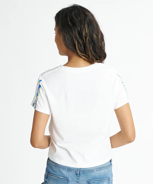 BILLABONG(ビラボン)の「BILLABONG/ビラボン 半袖 クロップドTシャツ GRAPHIC BABY FIT TEE BG01C213(Tシャツ/カットソー・レディース・ホワイト×イエロー/スミクロ・M/L)」の5枚目の写真