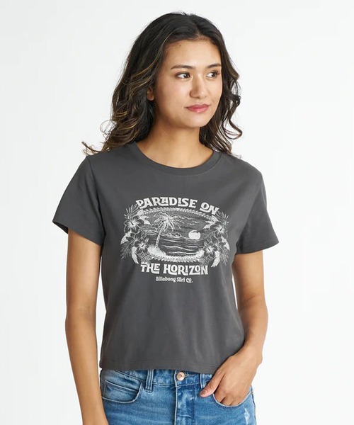 BILLABONG(ビラボン)の「BILLABONG/ビラボン 半袖 クロップドTシャツ GRAPHIC BABY FIT TEE BG01C213(Tシャツ/カットソー・レディース・ホワイト×イエロー/スミクロ・M/L)」の12枚目の写真