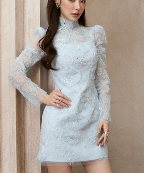 Lana821(ラナハニー)の「総レース タイトミニドレス(ドレス・レディース・ブルー/ブラック・M/LARGE)」の22枚目の写真