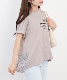 Anna Nicola 発泡ロゴプリント半袖Tシャツ