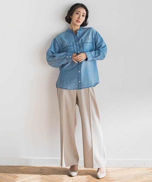 la.f…(ラエフ)の「シアーデニムシャツ(シャツ/ブラウス・レディース・ブルー/ネイビー・7号/9号)」の22枚目の写真