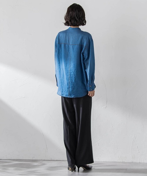 la.f…(ラエフ)の「シアーデニムシャツ(シャツ/ブラウス・レディース・ブルー/ネイビー・7号/9号)」の15枚目の写真