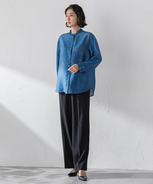 la.f…(ラエフ)の「シアーデニムシャツ(シャツ/ブラウス・レディース・ブルー/ネイビー・7号/9号)」の12枚目の写真