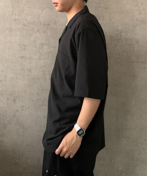 link lot(リンクロット)の「オープンカラーシアーオーバーサイズシャツ(シャツ/ブラウス・メンズ・アイボリー/チャコール/ブルー/ブラック・M/L/XL)」の6枚目の写真