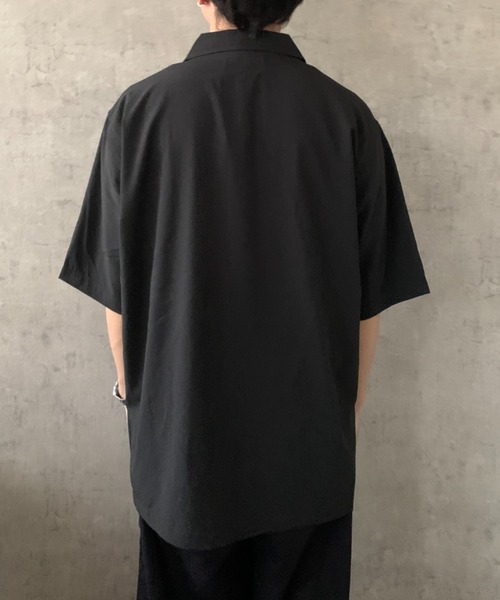 link lot(リンクロット)の「オープンカラーシアーオーバーサイズシャツ(シャツ/ブラウス・メンズ・アイボリー/チャコール/ブルー/ブラック・M/L/XL)」の7枚目の写真