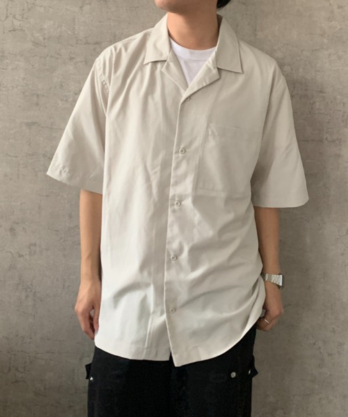 link lot(リンクロット)の「オープンカラーシアーオーバーサイズシャツ(シャツ/ブラウス・メンズ・アイボリー/チャコール/ブルー/ブラック・M/L/XL)」の8枚目の写真