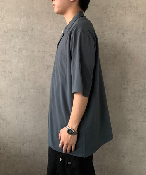 link lot(リンクロット)の「オープンカラーシアーオーバーサイズシャツ(シャツ/ブラウス・メンズ・アイボリー/チャコール/ブルー/ブラック・M/L/XL)」の11枚目の写真