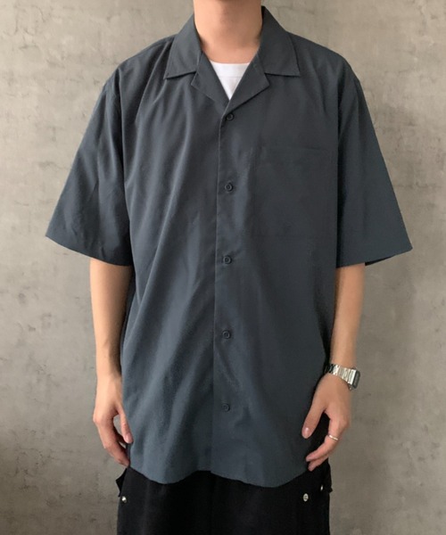 link lot(リンクロット)の「オープンカラーシアーオーバーサイズシャツ(シャツ/ブラウス・メンズ・アイボリー/チャコール/ブルー/ブラック・M/L/XL)」の10枚目の写真