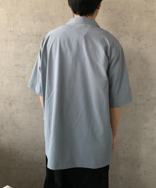 link lot(リンクロット)の「オープンカラーシアーオーバーサイズシャツ(シャツ/ブラウス・メンズ・アイボリー/チャコール/ブルー/ブラック・M/L/XL)」の15枚目の写真