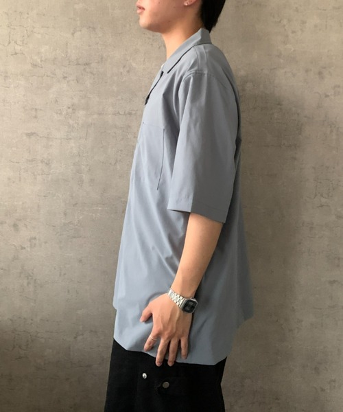 link lot(リンクロット)の「オープンカラーシアーオーバーサイズシャツ(シャツ/ブラウス・メンズ・アイボリー/チャコール/ブルー/ブラック・M/L/XL)」の14枚目の写真