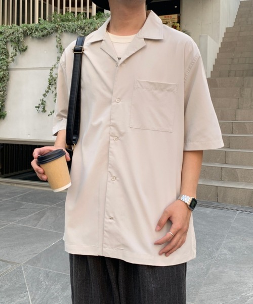 link lot(リンクロット)の「オープンカラーシアーオーバーサイズシャツ(シャツ/ブラウス・メンズ・アイボリー/チャコール/ブルー/ブラック・M/L/XL)」の19枚目の写真