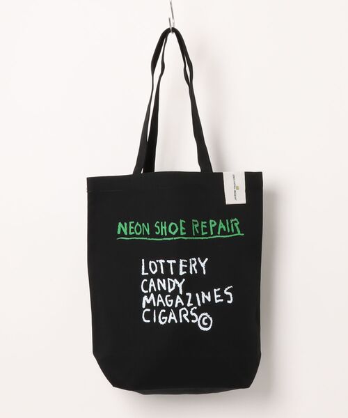 PARKS TOKYO SELECT（パークストウキョウセレクト）の「【JEAN-MICHEL BASQUIAT】メッセージ プリント キャンバス トートバッグ（トートバッグ・メンズ・ホワイト系その他/ブラック/オリーブ/オフホワイト/ブラック系その他・FREE）」の4枚目の写真