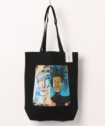 【JEAN-MICHEL BASQUIAT】メッセージ プリント キャンバス トートバッグ