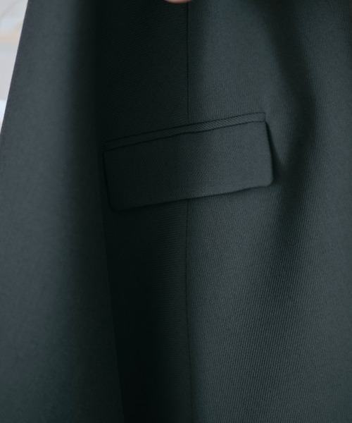 LAULEN(ローレン)の「fly front middle flare vest /クルーネック比翼ミドル丈フレアベスト(ベスト・レディース・ブラック/グレー・FREE)」の22枚目の写真