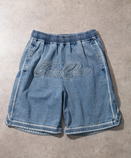 FUBU( フブ)の「【FUBU/フブ】DENIM WARM UP SHORTS/デニムバギーショーツ(デニムパンツ・メンズ・ライトブルー/ブラック・L/M/XL)」の19枚目の写真