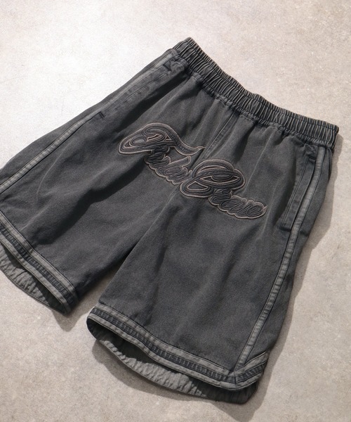 FUBU( フブ)の「【FUBU/フブ】DENIM WARM UP SHORTS/デニムバギーショーツ(デニムパンツ・メンズ・ライトブルー/ブラック・L/M/XL)」の17枚目の写真