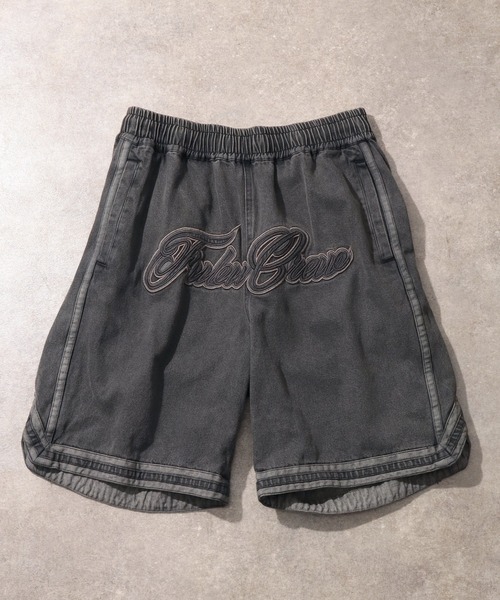 FUBU( フブ)の「【FUBU/フブ】DENIM WARM UP SHORTS/デニムバギーショーツ(デニムパンツ・メンズ・ライトブルー/ブラック・L/M/XL)」の16枚目の写真