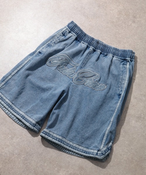 FUBU( フブ)の「【FUBU/フブ】DENIM WARM UP SHORTS/デニムバギーショーツ(デニムパンツ・メンズ・ライトブルー/ブラック・L/M/XL)」の20枚目の写真