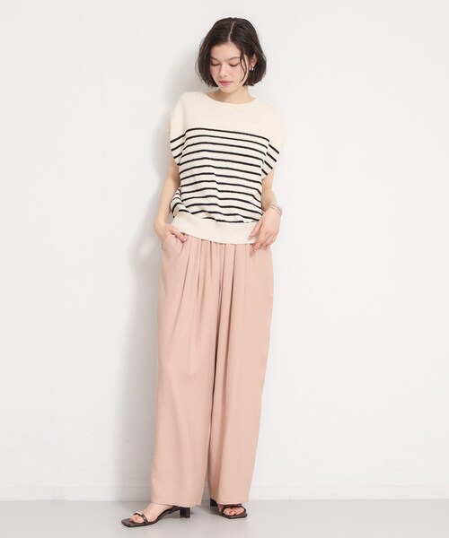 THE SHOP TK （ザ ショップ ティーケー ）の「さらりと心地よい リネンライクワイドパンツ（その他パンツ・レディース・ピンク系/ブラック/アイボリー・13/12）」の15枚目の写真
