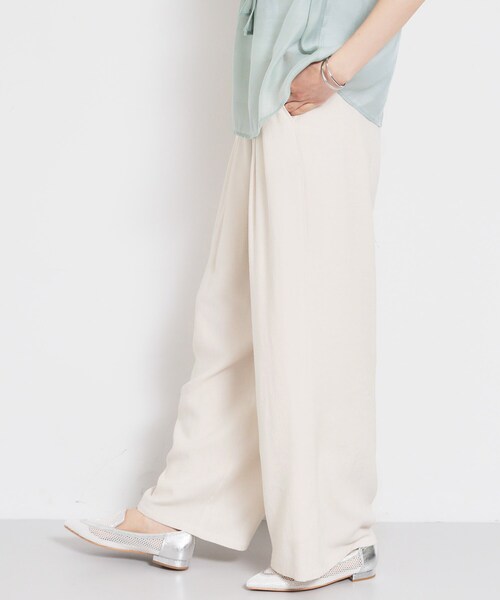 THE SHOP TK （ザ ショップ ティーケー ）の「さらりと心地よい リネンライクワイドパンツ（その他パンツ・レディース・ピンク系/ブラック/アイボリー・13/12）」の10枚目の写真