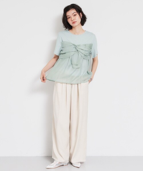 THE SHOP TK （ザ ショップ ティーケー ）の「さらりと心地よい リネンライクワイドパンツ（その他パンツ・レディース・ピンク系/ブラック/アイボリー・13/12）」の9枚目の写真