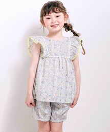 SLAP SLIP（スラップスリップ）の「花柄チュニック+ショーパンセットアップ(80~130cm)（セットアップ）」