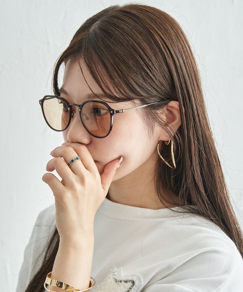 ikka(イッカ)の「バックリムライトカラーサングラス(サングラス・レディース・ブラック/ブラウン/ブルー・FREE)」の2枚目の写真