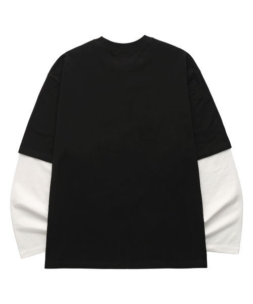 VANNWORKS（バンワークス）の「レイヤードBALANCEロングスリーブ(VVLL0227)ブラック/ホワイト（Tシャツ/カットソー・メンズ・その他・SMALL/MEDIUM/LARGE/X-LARGE）」の2枚目の写真