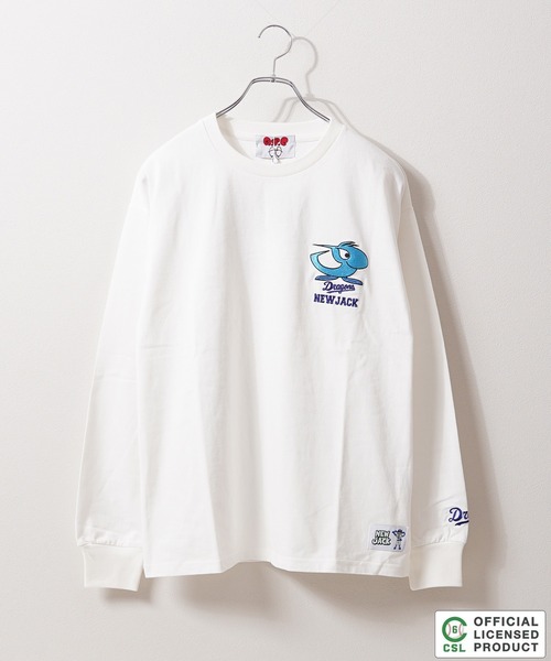1111clothing(ワンフォークロージング)の「【セ・リーグ】NEW JACK プロ野球 オーバーサイズ ロンT / Professional Baseball Long-Sleeve T-Shirt(Tシャツ/カットソー・メンズ・ブラック系1/ホワイト系4/ブラック系3/ホワイト系5/ブラック系4/ブラック系5/ホワイト系2/ホワイト系1/ホワイト系3/ブラック系2・XL/L/M/S)」の21枚目の写真