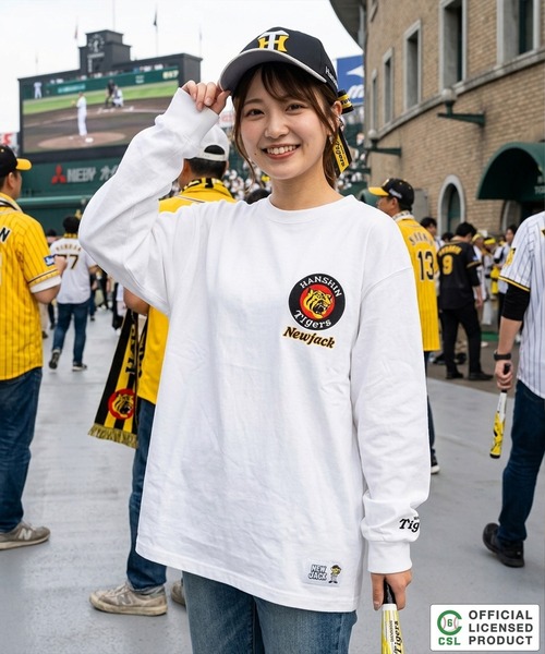 1111clothing(ワンフォークロージング)の「【セ・リーグ】NEW JACK プロ野球 オーバーサイズ ロンT / Professional Baseball Long-Sleeve T-Shirt(Tシャツ/カットソー・メンズ・ブラック系1/ホワイト系4/ブラック系3/ホワイト系5/ブラック系4/ブラック系5/ホワイト系2/ホワイト系1/ホワイト系3/ブラック系2・XL/L/M/S)」の14枚目の写真
