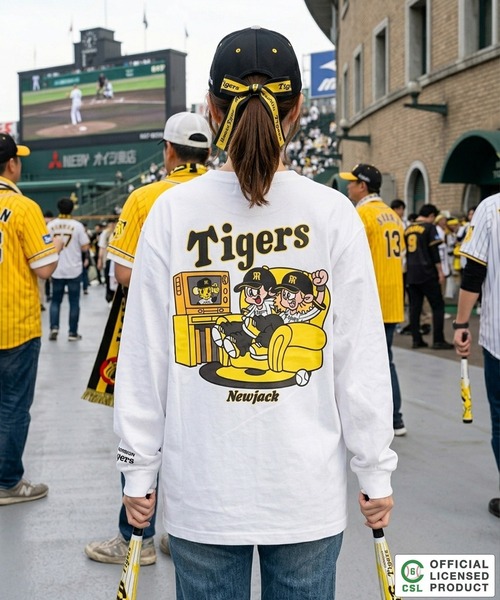 1111clothing(ワンフォークロージング)の「【セ・リーグ】NEW JACK プロ野球 オーバーサイズ ロンT / Professional Baseball Long-Sleeve T-Shirt(Tシャツ/カットソー・メンズ・ブラック系1/ホワイト系4/ブラック系3/ホワイト系5/ブラック系4/ブラック系5/ホワイト系2/ホワイト系1/ホワイト系3/ブラック系2・XL/L/M/S)」の15枚目の写真