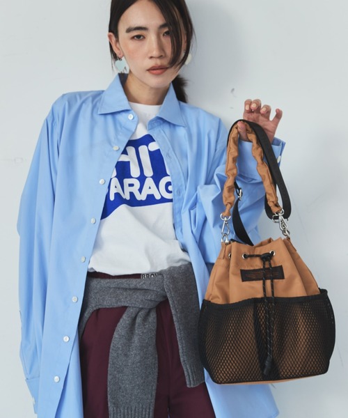 THEATRE PRODUCTS（シアタープロダクツ）の「メッシュポケット２wayショルダーバッグ（ショルダーバッグ・レディース・ブラック/ベージュ・FREE）」の10枚目の写真
