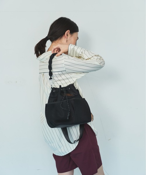 THEATRE PRODUCTS（シアタープロダクツ）の「メッシュポケット２wayショルダーバッグ（ショルダーバッグ・レディース・ブラック/ベージュ・FREE）」の8枚目の写真